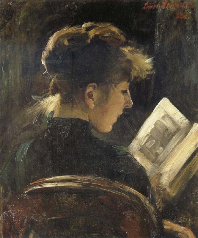 Lovis Corinth Girl Reading Sweden oil painting art